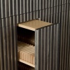 Media cabinet, detail