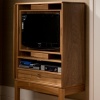 Media cabinet, open
