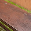 Patina console table detail