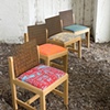 Chequer plate chairs