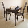 Games table and chairs, macassar ebony