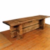 Sleeper table in reclaimed timber