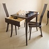 Games table and chairs, macassar ebony