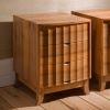 Fluted bedside cabinets