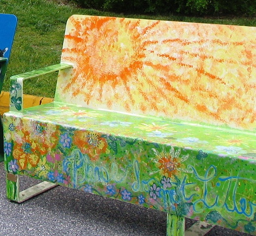 Art on the Bench  invitational and installed at Union Square Hickory NC