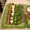 Veggie patch in use