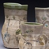 salt fired face cups
