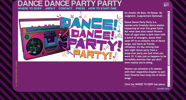 Dance Dance Party Party Website