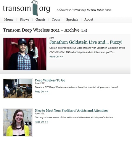 Blogging for Transom in Canada
