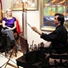 Oil portrait demo at Highlands Art Gallery with artist Lili Anne Laurin	