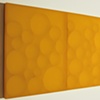 Orange circles (triptych) Detail 1