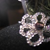 Hermione Hair Pins - rainbow crystal and purple/blue freshwater pearl