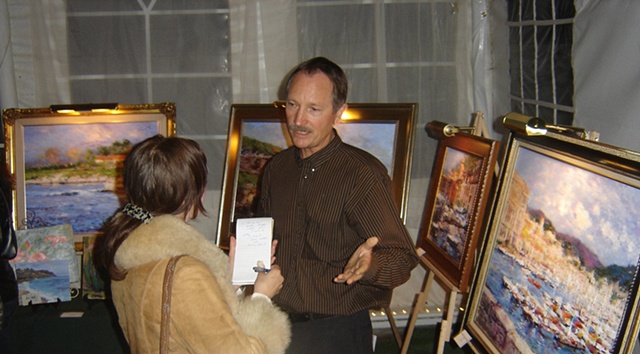 Interview at an art show
