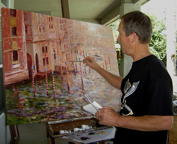 Artist in action