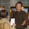 Interview at an art show