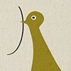 tall olive bird