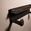 Double Railroad Spike hook with shelf