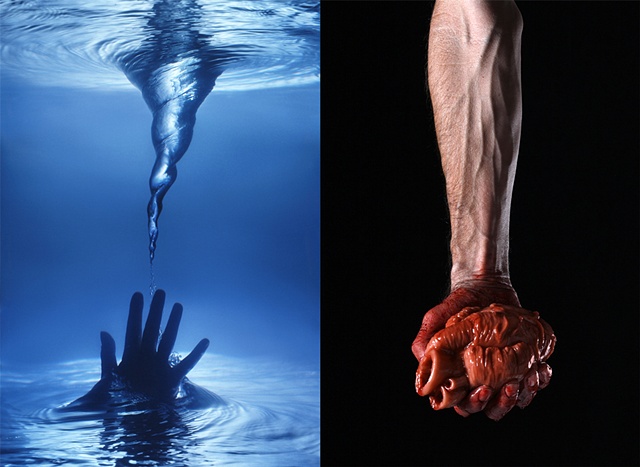 Hand and vortex / Hand and heart