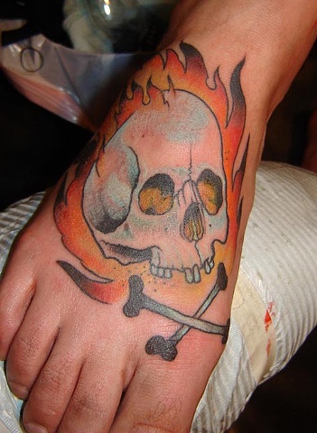 Flaming Skull