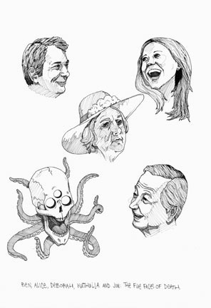 Ben, Alice, Deborah, Kuthulla and Jim. The Five Faces of Death