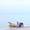 Pirogues at sunrise, Saly