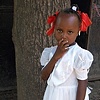 Girl with red socks