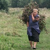Bringing in fodder for the farm animals