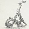 Raising of the Cross, after Rembrandt