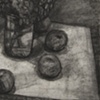 Apples and Flowers II (Drawing)