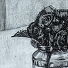 Dark Roses on Corner of Table