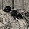 Lace and Dark Flowers (Drawing)