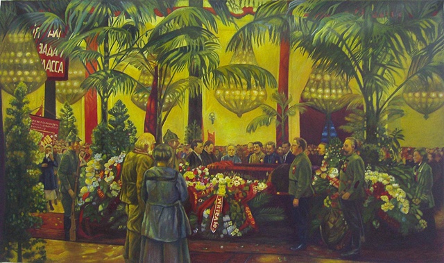 Yevgeniy Fiks: Leniniana no. 3, after Isaak Brodski, �At the Coffin of the Leader�