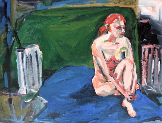 Nude on Blue