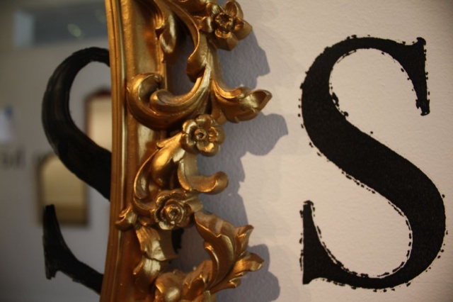 Detail of Text on Mirror