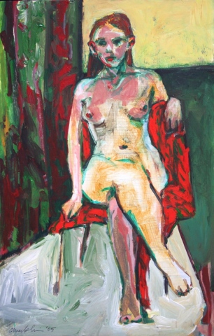 Seated Figure with Red Drape