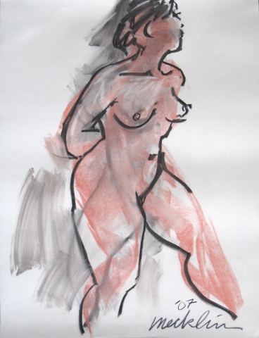 Nude with Arms Behind Back