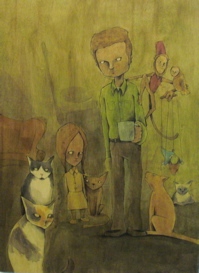 "Muses, Friends, Juniper, Olivia and Sofa"