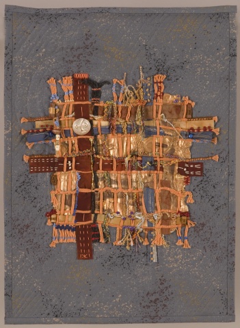 "Weaving Series #3 Copper Moon" by R. Paulette Lancaster (photo by Don Distel)