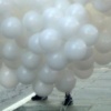white balloons
