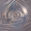 Triangle Plate with Blue Fern Pattern