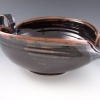 Altered Serving Bowl in Temmoku with Loop Handles