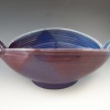 Altered Serving Bowl in Plum with Loop Handles