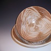 Serving Bowls with Fern Pattern in Shino