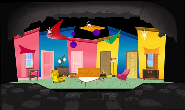 Jason Coale's Scenic Design for Run For Your Wife