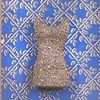 Beaded Dress on Blue Bkgrd