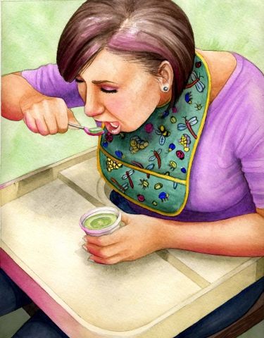 Editorial one-page spread; "Green Yogurt"