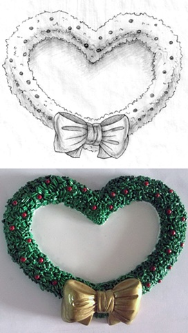 Wreath Heart Ornament