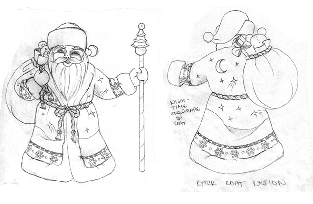 Russian Santa Figurine