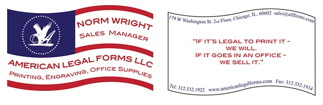 Norm Wright Business Card