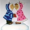 Eskimo Kissing Couple Ornament